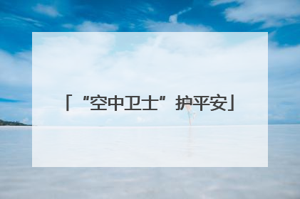 “空中卫士”护平安