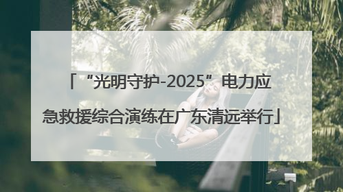 “光明守护-2025”电力应急救援综合演练在广东清远举行