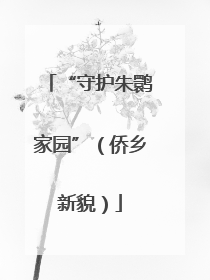 “守护朱鹮家园”（侨乡新貌）