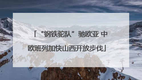 “钢铁驼队”驰欧亚 中欧班列加快山西开放步伐