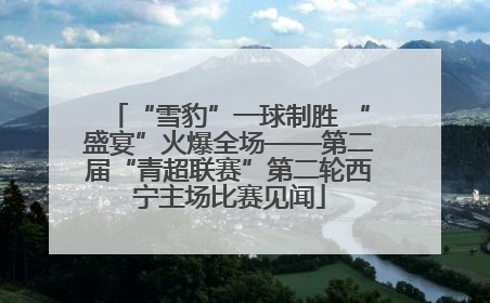 “雪豹”一球制胜 “盛宴”火爆全场——第二届“青超联赛”第二轮西宁主场比赛见闻