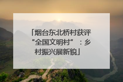 烟台东北桥村获评“全国文明村”：乡村振兴展新貌