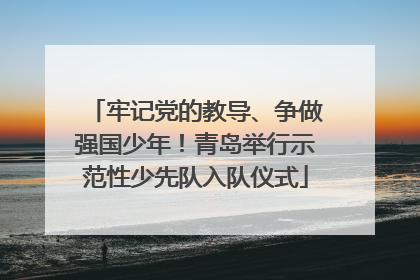 牢记党的教导、争做强国少年！青岛举行示范性少先队入队仪式