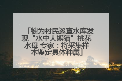 犍为村民巡查水库发现“水中大熊猫”桃花水母 专家：将采集样本鉴定具体种属