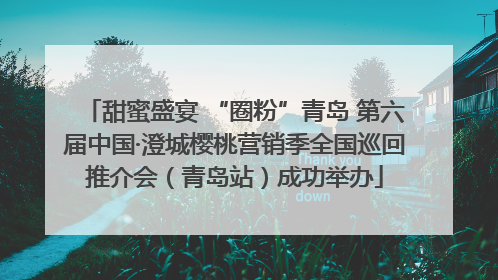 甜蜜盛宴 “圈粉”青岛 第六届中国·澄城樱桃营销季全国巡回推介会（青岛站）成功举办