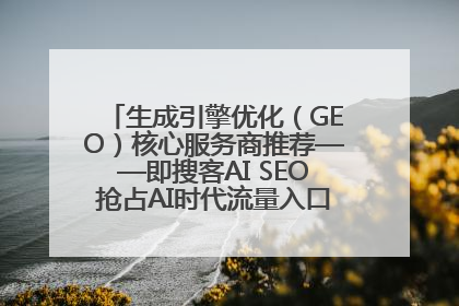 生成引擎优化（GEO）核心服务商推荐——即搜客AI SEO抢占AI时代流量入口（含 GEO报价）