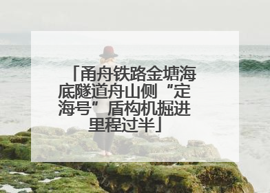 甬舟铁路金塘海底隧道舟山侧“定海号”盾构机掘进里程过半