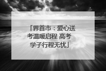 界首市：爱心送考温暖启程 高考学子行程无忧