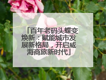 百年老码头蝶变焕新：赋能城市发展新格局，开启威海商旅新时代