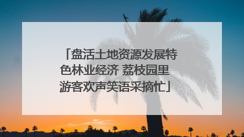 盘活土地资源发展特色林业经济 荔枝园里游客欢声笑语采摘忙