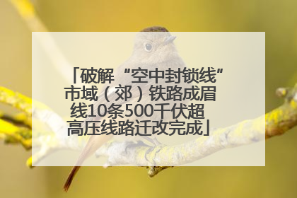 破解“空中封锁线” 市域（郊）铁路成眉线10条500千伏超高压线路迁改完成