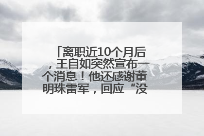 离职近10个月后，王自如突然宣布一个消息！他还感谢董明珠雷军，回应“没看过格力工资条”：真的不那么重要！