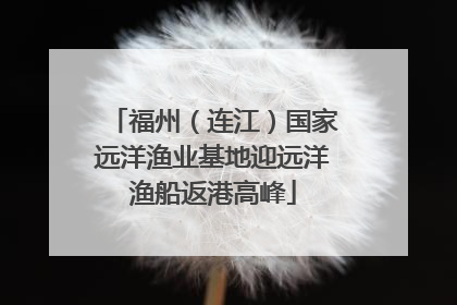 福州（连江）国家远洋渔业基地迎远洋渔船返港高峰