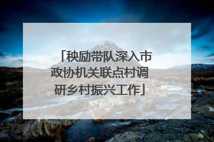 秧励带队深入市政协机关联点村调研乡村振兴工作