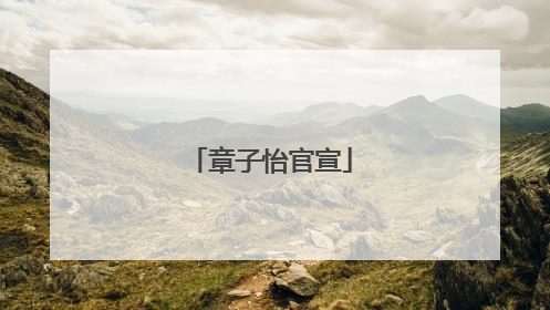 章子怡官宣
