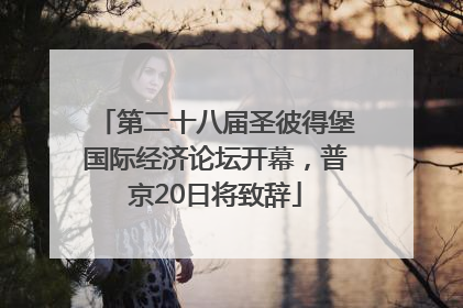 第二十八届圣彼得堡国际经济论坛开幕，普京20日将致辞