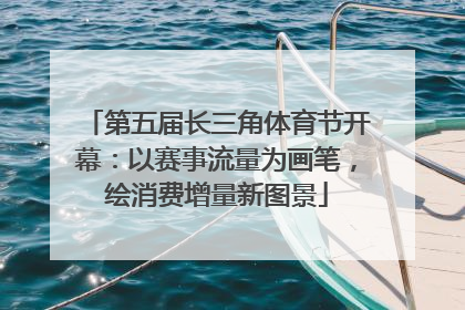 第五届长三角体育节开幕：以赛事流量为画笔，绘消费增量新图景