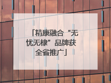 精康融合“无忧无棣”品牌获全省推广