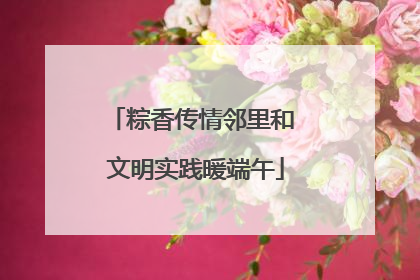 粽香传情邻里和 文明实践暖端午