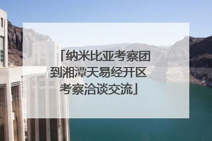 纳米比亚考察团到湘潭天易经开区考察洽谈交流