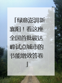 绿意澎湃新襄阳！看这座全国首批碳达峰试点城市的节能增效答卷