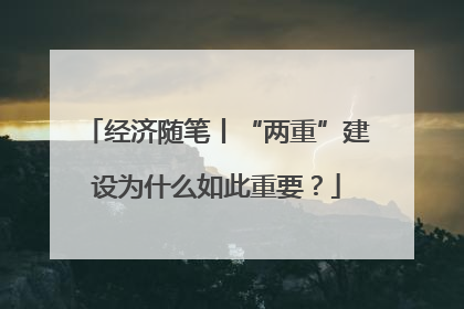 经济随笔丨“两重”建设为什么如此重要？