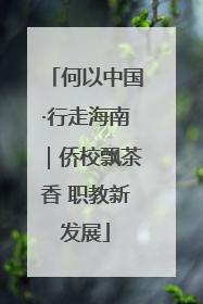 何以中国·行走海南｜侨校飘茶香 职教新发展