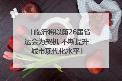 临沂将以第26届省运会为契机 不断提升城市现代化水平