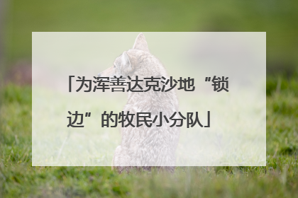 为浑善达克沙地“锁边”的牧民小分队
