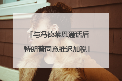 与冯德莱恩通话后 特朗普同意推迟加税