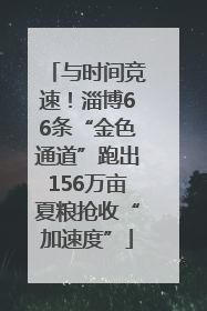 与时间竞速！淄博66条“金色通道”跑出156万亩夏粮抢收“加速度”