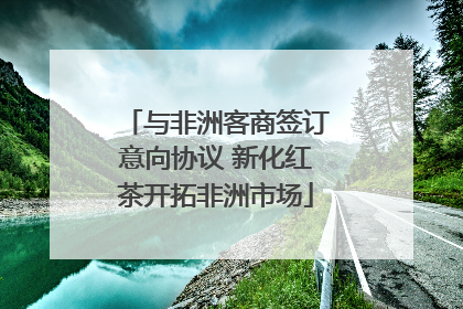 与非洲客商签订意向协议 新化红茶开拓非洲市场