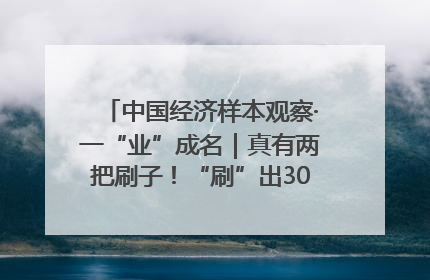 中国经济样本观察·一“业”成名｜真有两把刷子！“刷”出30亿级“颜值经济”