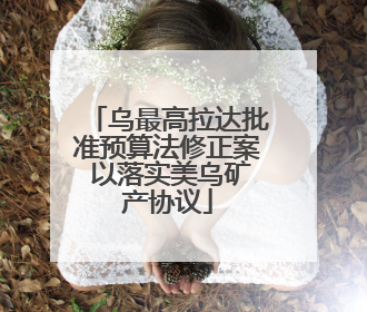乌最高拉达批准预算法修正案 以落实美乌矿产协议