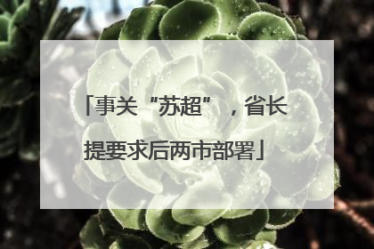 事关“苏超”，省长提要求后两市部署