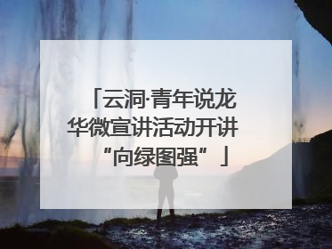 云洞·青年说龙华微宣讲活动开讲“向绿图强”