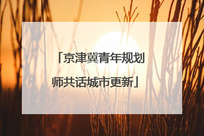 京津冀青年规划师共话城市更新