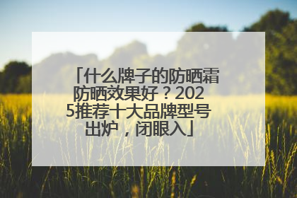 什么牌子的防晒霜防晒效果好？2025推荐十大品牌型号出炉，闭眼入