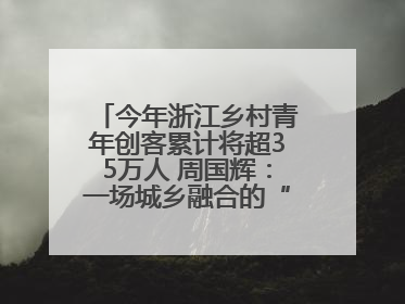 今年浙江乡村青年创客累计将超35万人 周国辉：一场城乡融合的“双向奔赴”
