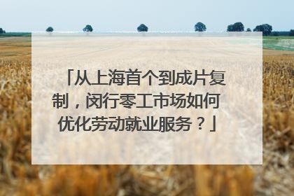 从上海首个到成片复制，闵行零工市场如何优化劳动就业服务？