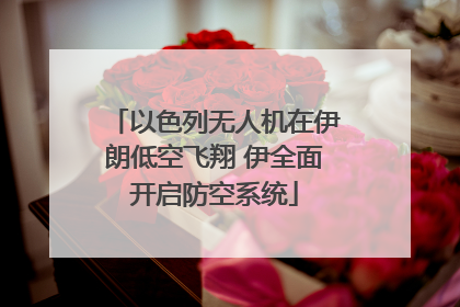 以色列无人机在伊朗低空飞翔 伊全面开启防空系统