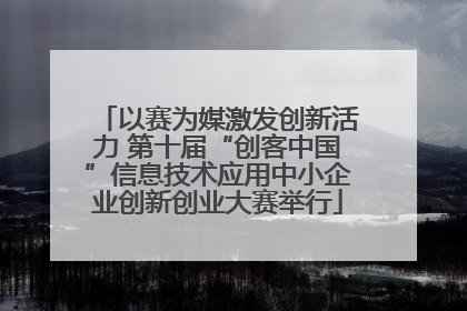 以赛为媒激发创新活力 第十届“创客中国”信息技术应用中小企业创新创业大赛举行
