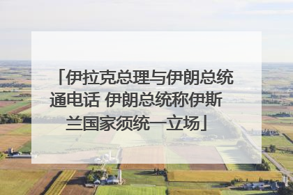 伊拉克总理与伊朗总统通电话 伊朗总统称伊斯兰国家须统一立场