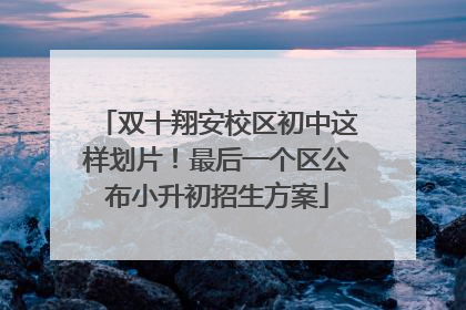 双十翔安校区初中这样划片！最后一个区公布小升初招生方案