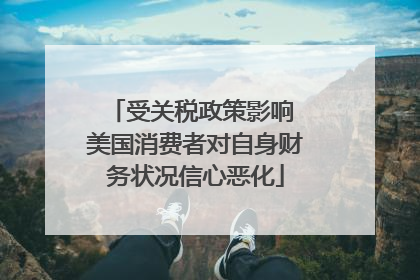 受关税政策影响 美国消费者对自身财务状况信心恶化