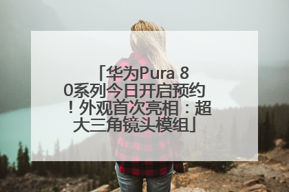 华为Pura 80系列今日开启预约！外观首次亮相：超大三角镜头模组