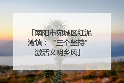 南阳市宛城区红泥湾镇：“三个坚持”激活文明乡风