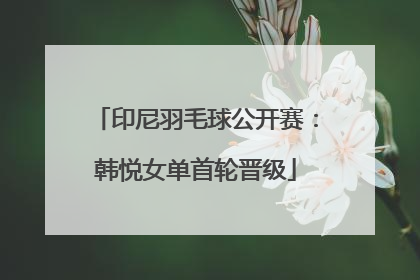 印尼羽毛球公开赛：韩悦女单首轮晋级