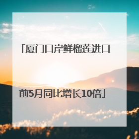 厦门口岸鲜榴莲进口 前5月同比增长10倍