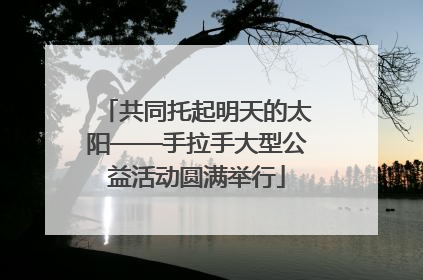 共同托起明天的太阳——手拉手大型公益活动圆满举行
